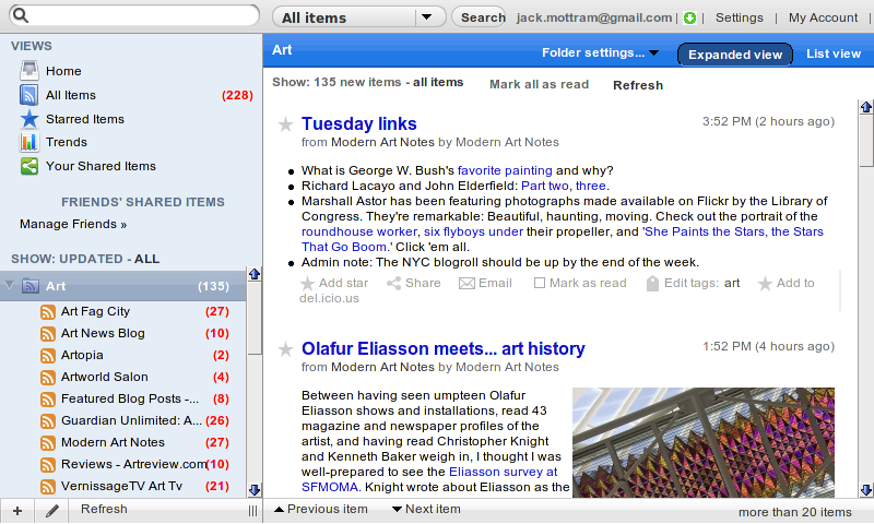 Google Reader Skinned